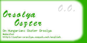 orsolya oszter business card